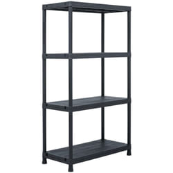 Tagère de rangement Noir 100 kg 60x30x138 cm Plastique Vidaxl