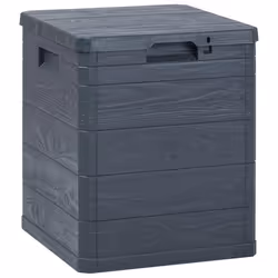 vidaXL Boîte de rangement de jardin 90 L Anthracite - TU