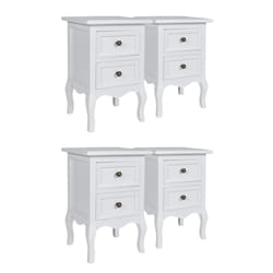 VidaXL 276039 Table de nuit et table de chevet Blanc