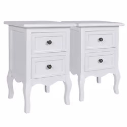VidaXL 276039 Table de nuit et table de chevet Blanc
