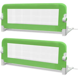 Vidaxl - Barrière de lit de sécurité pour tout-petits 2pcs Vert 102x42cm