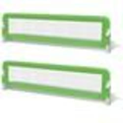 vidaXL Barrière de lit de sécurité pour tout-petits 2pcs Vert 150x42cm - TU
