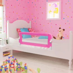 vidaXL Barrière de lit de sécurité pour tout-petits 2pcs Rose 102x42cm - TU