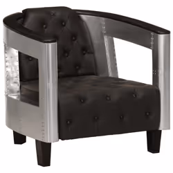 VidaXL 247795, Cuir, Noir, 730 mm, 670 mm, 690 mm