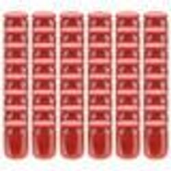 vidaXL 48 pcs Pots à confiture avec couvercle rouge Verre 230 ml