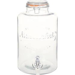 vidaXL Distributeur d'eau XXL avec robinet Transparent 8 L Verre