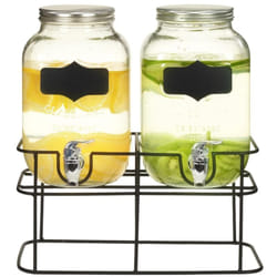 Vidaxl - 2 pcs Distributeurs de boissons avec support 2 x 4 l Verre