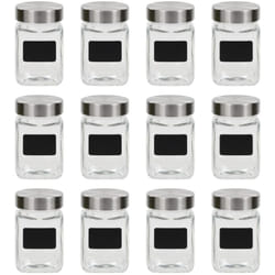 Vidaxl - Pots de conservation avec autocollant 12 pcs 300 ml