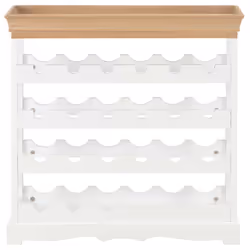 VidaXL 280065 porte-bouteilles Panneaux MDF Marron, Blanc