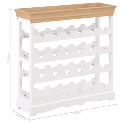 VidaXL 280065 porte-bouteilles Panneaux MDF Marron, Blanc - Vue supplémentaire 8