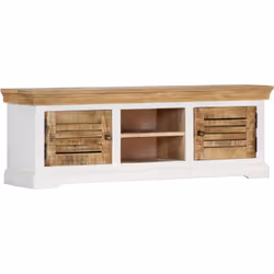 Ce meuble TV en bois dégage un charme rustique. Il attirera l'attention dans votre intérieur. Le buffet est en bois de mangui ...