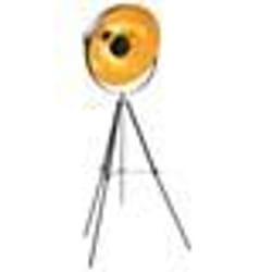 vidaXL Lampadaire E27 Noir et doré 51 cm - TU