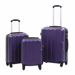 vidaXL Valise rigide 3 pcs Violet ABS - TU