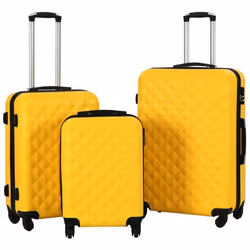 vidaXL Valise rigide 3 pcs Jaune ABS - TU