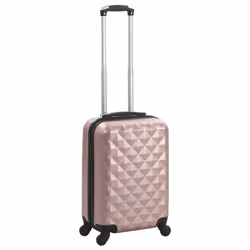 vidaXL Valise rigide Doré rose ABS - TU