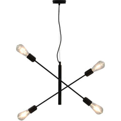 Vidaxl - Plafonnier avec ampoules à filament 2 w Noir E27