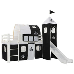 VidaXL 282709 Lit pour enfant Noir, Blanc