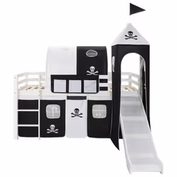 VidaXL 282709 Lit pour enfant Noir, Blanc