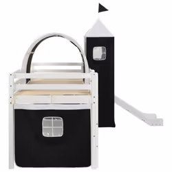 VidaXL 282709 Lit pour enfant Noir, Blanc