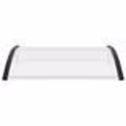 vidaXL Auvent de porte Noir et transparent 120x75 cm PC