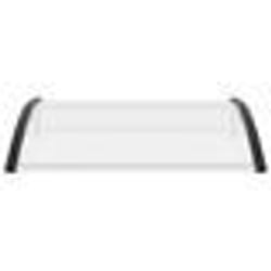 vidaXL Auvent de porte Noir et transparent 120x75 cm PC