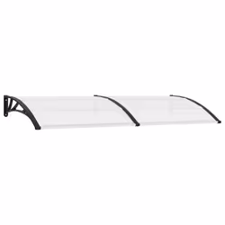 vidaXL Auvent de porte Noir et transparent 240x75 cm PC - TU