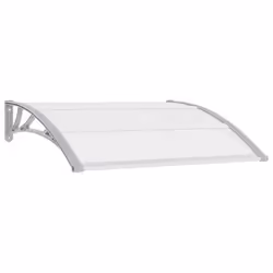 vidaXL Auvent de porte Gris et transparent 120x75 cm PC - TU