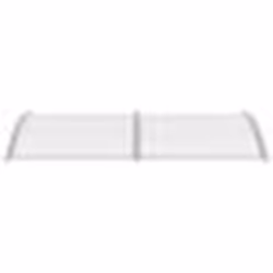 vidaXL Auvent de porte Gris et transparent 200x75 cm PC - TU