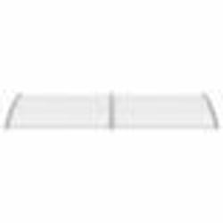 vidaXL Auvent de porte Gris et transparent 240x75 cm PC - TU