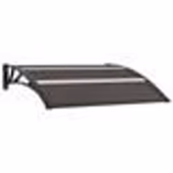 vidaXL Auvent de porte Noir 120x75 cm PC - TU