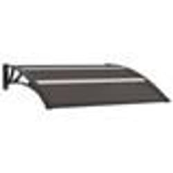 vidaXL Auvent de porte Noir 120x75 cm PC - TU