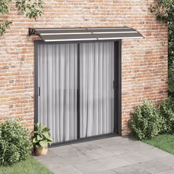 vidaXL Auvent de porte Noir 240x75 cm PC