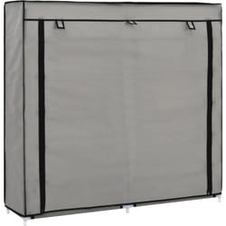 Vidaxl - Armoire à chaussures avec housse Gris 115x28x110 cm Tissu