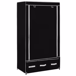 vidaXL Garde-robe Noir 87 x 49 x 159 cm Tissu - TU