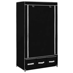 vidaXL Garde-robe Noir 87 x 49 x 159 cm Tissu - TU