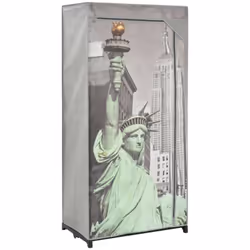 Présentant un design simple mais pratique, cette armoire portable est conçue pour protéger vos vêtements et vos chaussures de ...