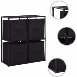 Cette armoire de rangement avec 4 paniers en tissu séparés fournira un espace suffisant pour ranger vos objets quotidiens. L' ...