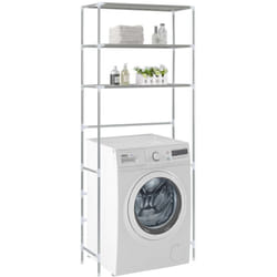 Vidaxl - Support de rangement à 3 niveaux Argenté 69x28x169 cm