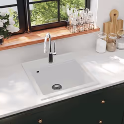 Notre évier de cuisine en granit sera un supplément à la fois convivial et intemporel à la décoration de votre cuisine. Il di ...