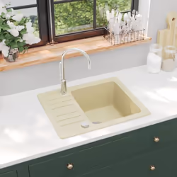 Notre évier de cuisine en granit sera un supplément à la fois convivial et intemporel à la décoration de votre cuisine. Il di ...