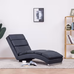 Design élégant et intemporel La chaise longue VIDAXL Gris Similicuir daim allie esthétique moderne et lignes épurées pour s'i ...