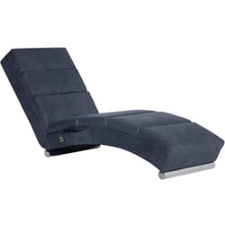 vidaXL Chaise longue de longue Gris Similicuir daim - TU