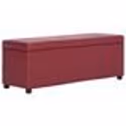vidaXL Banc avec compartiment de rangement 116 cm Bordeaux Similicuir - TU