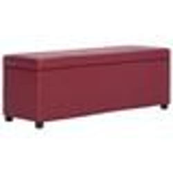 vidaXL Banc avec compartiment de rangement 116 cm Bordeaux Similicuir - TU