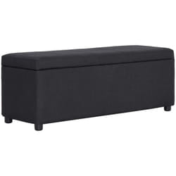 Vidaxl - Banc avec compartiment de rangement 116 cm Noir Polyester