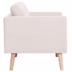 VidaXL 281351 canapé 2 siège(s) Crème - Vue supplémentaire 5