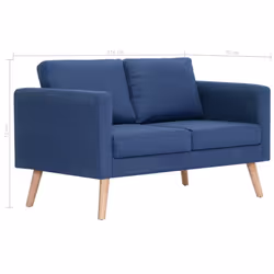 VidaXL 281355 canapé 2 siège(s) Bleu - Vue supplémentaire 8