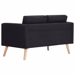 VidaXL 281359 canapé 2 siège(s) Noir - Vue supplémentaire 4