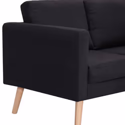 VidaXL 281359 canapé 2 siège(s) Noir - Vue supplémentaire 6