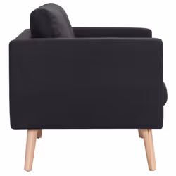 VidaXL 281360 canapé 3 siège(s) Noir - Vue supplémentaire 5